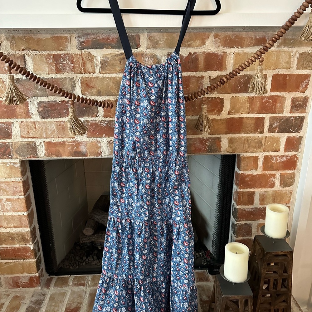 ANTONIO MELANI Blue Floral Strappy Dress